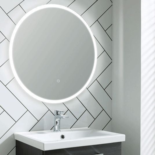 JTP Apollo Round LED Illuminated Bathroom Mirror 600mm Wide - Chrome - Envy Bathrooms Ltd