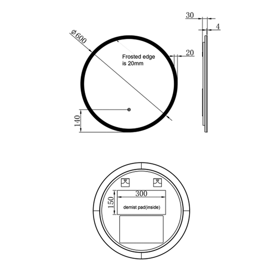 JTP Apollo Round LED Illuminated Bathroom Mirror 600mm Wide - Chrome - Envy Bathrooms Ltd