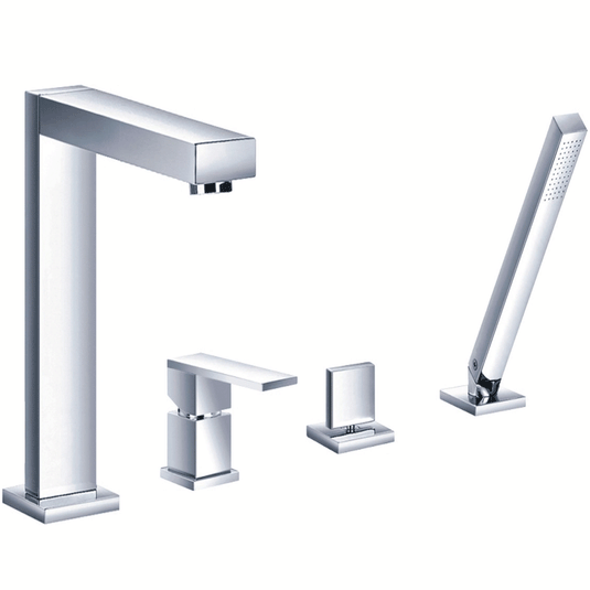 JTP Athena 4-Hole Bath Shower Mixer Tap Pillar Mounted - Chrome - Envy Bathrooms Ltd