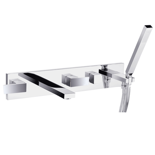 JTP Athena 5-Hole Bath Shower Mixer Tap Wall Mounted - Chrome - Envy Bathrooms Ltd