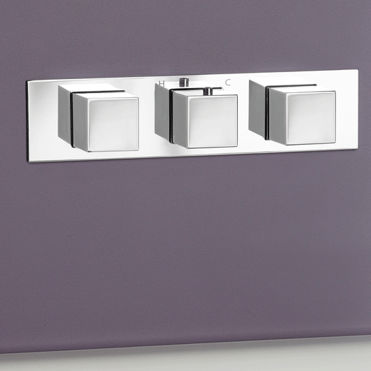 JTP Athena Slimline Horizontal Thermostatic Concealed 2 Outlets Shower Valve - Chrome - Envy Bathrooms Ltd