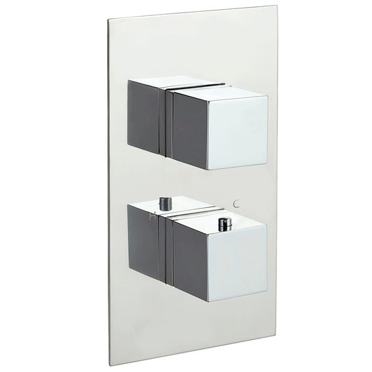 JTP Athena Thermostatic Concealed Shower Valve 1 Outlet with Dual Handle - Chrome - Envy Bathrooms Ltd