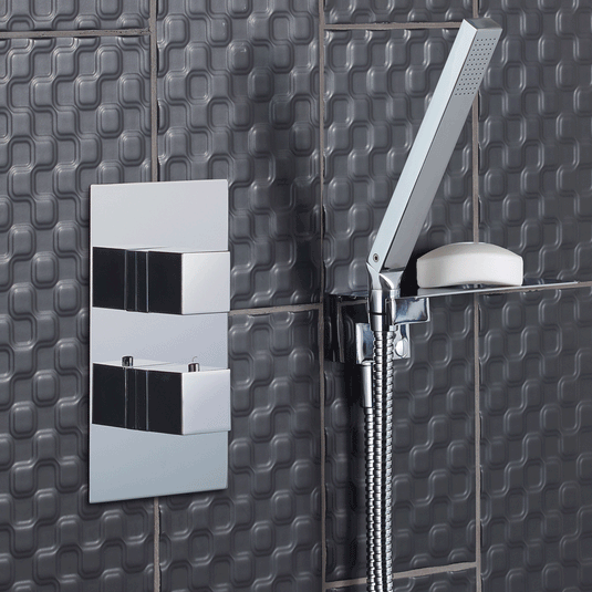 JTP Athena Thermostatic Concealed Shower Valve 1 Outlet with Dual Handle - Chrome - Envy Bathrooms Ltd