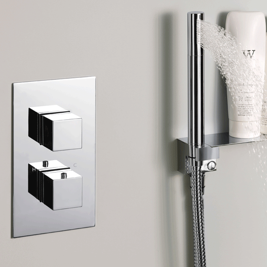 JTP Athena Thermostatic Concealed Shower Valve 1 Outlet with Dual Handle - Chrome - Envy Bathrooms Ltd