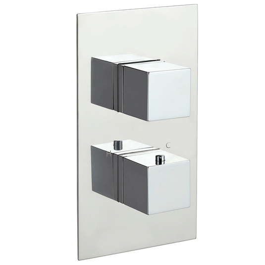 JTP Athena Thermostatic Concealed Shower Valve 2 Outlet with Dual Handle - Chrome - Envy Bathrooms Ltd