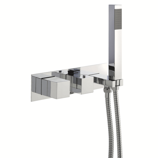 JTP Athena Thermostatic Concealed Shower Valve 2 Outlet with Handset - Chrome - Envy Bathrooms Ltd