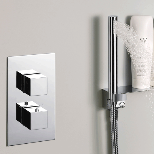 JTP Athena Thermostatic Concealed Shower Valve 3 Outlet with Dual Handle - Chrome - Envy Bathrooms Ltd