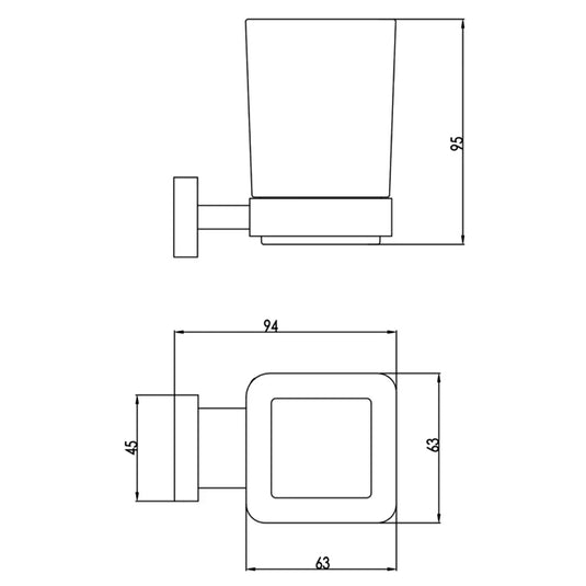 JTP Athena Tumbler Holder - Chrome - Envy Bathrooms Ltd