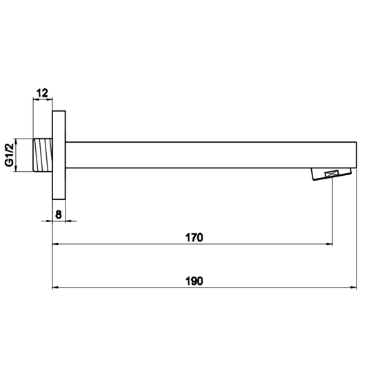 JTP Athena Wall Mounted Bath Spout - Chrome - Envy Bathrooms Ltd