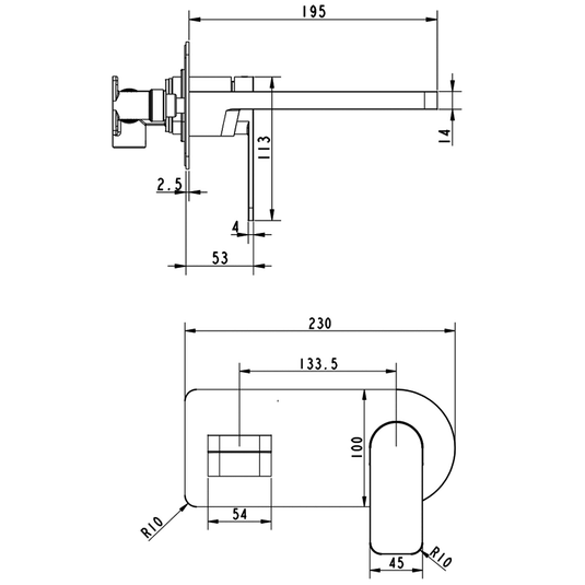 JTP Axel Wall Mounted Basin Mixer Tap - Chrome - Envy Bathrooms Ltd