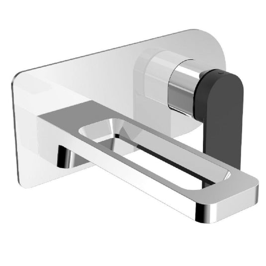 JTP Axel Wall Mounted Basin Mixer Tap - Matt Black/Chrome - Envy Bathrooms Ltd