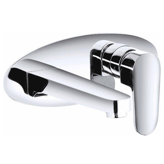 JTP Base 2-Hole Wall Mounted Basin Mixer Tap - Chrome - Envy Bathrooms Ltd