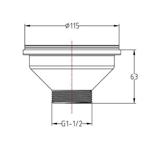 JTP Basket Strainer Waste 115mm Wide - Matt Black - Envy Bathrooms Ltd