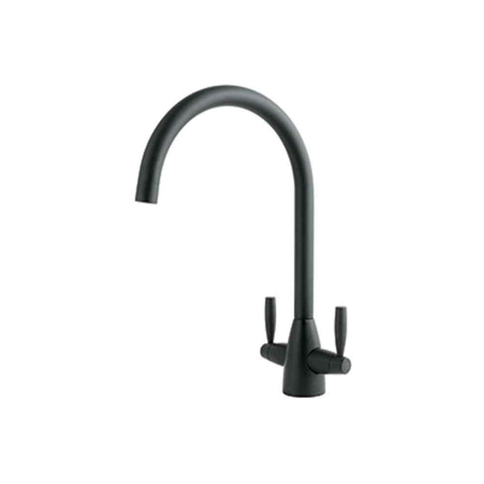 JTP Blink Deck Mounted Swivel Spout Kitchen Sink Mixer Tap - Matt Black - Envy Bathrooms Ltd