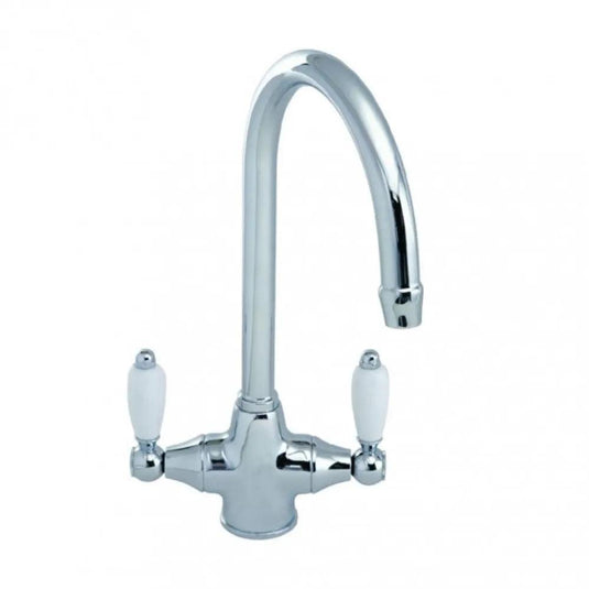 JTP Chelsea Mono Kitchen Sink Mixer Tap Dual Handle - Chrome - Envy Bathrooms Ltd