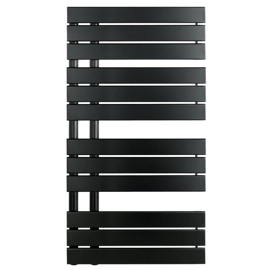 JTP Cleo Designer Heated Towel Rail 1080mm H x 550mm W - Matt Black - Envy Bathrooms Ltd