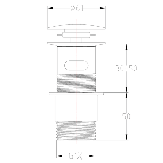 JTP Click Clack Slotted Basin Waste - Chrome - Envy Bathrooms Ltd