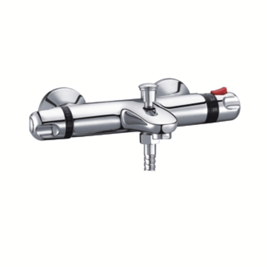 JTP Contract Thermostatic Bath Shower Mixer Tap Pillar Mounted - Chrome - Envy Bathrooms Ltd