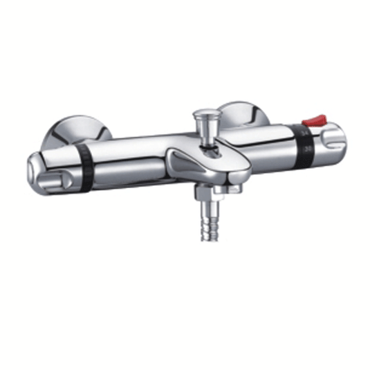 JTP Contract Thermostatic Bath Shower Mixer Tap Wall Mounted - Chrome - Envy Bathrooms Ltd