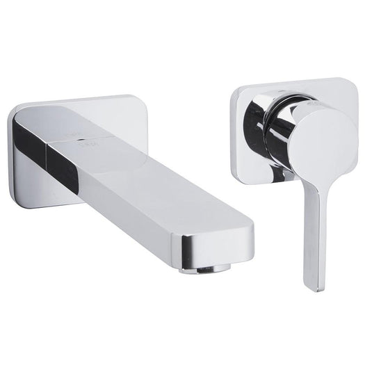 JTP Curve 2-Hole Wall Mounted Basin Mixer Tap - Chrome - Envy Bathrooms Ltd