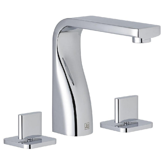 JTP Curve 3-Hole Deck Mounted Basin Mixer Tap - Chrome - Envy Bathrooms Ltd