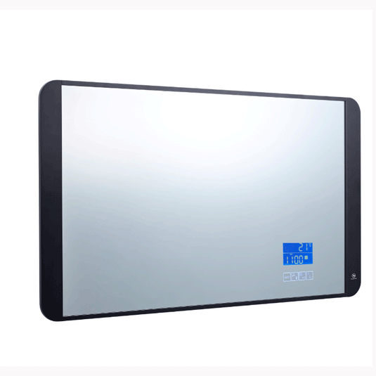 JTP DBI Rectangular Digital LED Illuminated Bathroom Mirror 500mm H x 900mm W - Matt Black - Envy Bathrooms Ltd