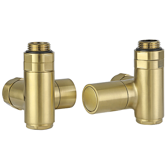 JTP Dual Fuel Radiator Valve - Brushed Brass - Envy Bathrooms Ltd