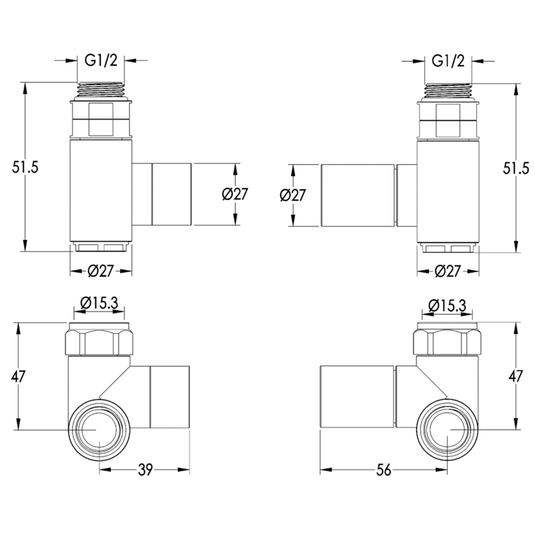 JTP Dual Fuel Radiator Valve - Chrome - Envy Bathrooms Ltd