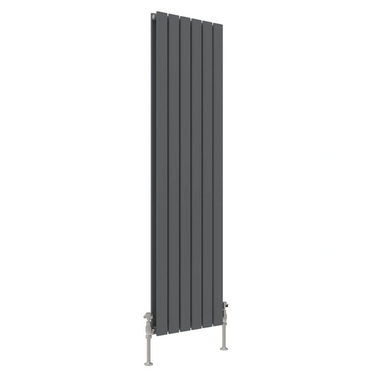 JTP Enzo Anthracite 1600mm x 452mm Flat Panel Designer Radiator | EN1645AN - Envy Bathrooms Ltd