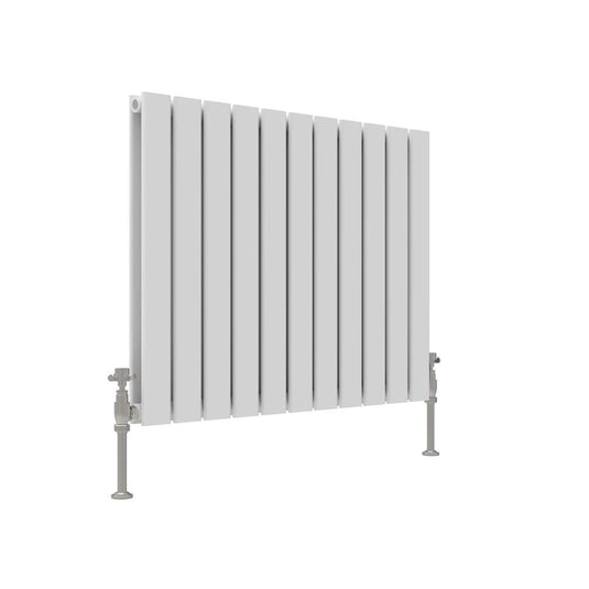 JTP Enzo Flat Panel Horizontal Designer Radiator 600mm x 832mm White | EN683W - Envy Bathrooms Ltd