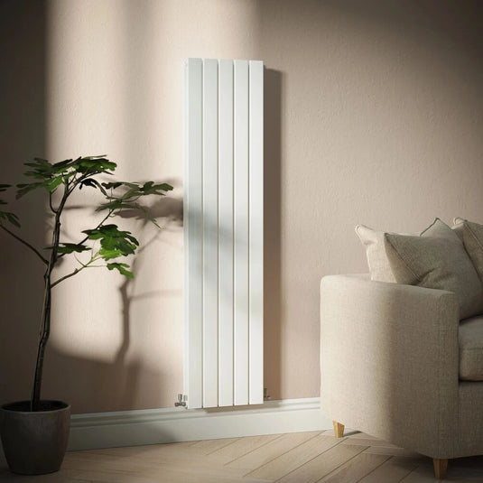JTP Enzo White 1600mm x 376mm Flat Panel Designer Radiator | EN1637W - Envy Bathrooms Ltd