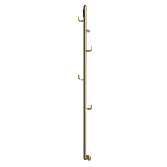 JTP Flo 1661mm Electric Towel Radiator - Brushed Brass - FLO1661BBR - Envy Bathrooms Ltd