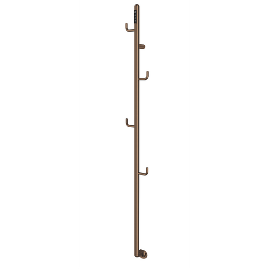 JTP Flo 1661mm Electric Towel Radiator - Brushed Bronze - FLO1661BRZ - Envy Bathrooms Ltd