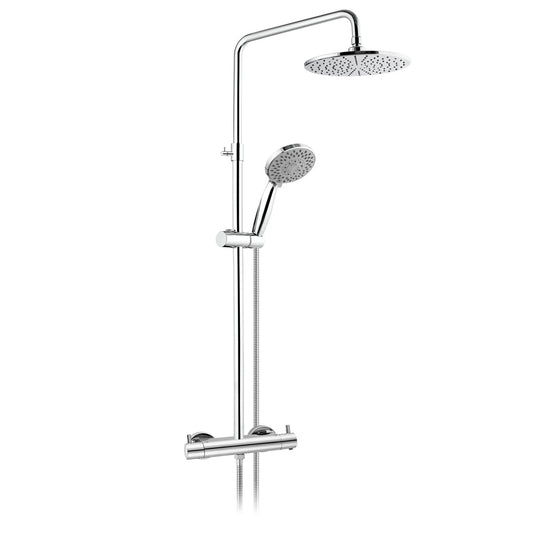 JTP Florence 2 Outlet Round Thermostatic Bar - Chrome - 52819CH - Envy Bathrooms Ltd