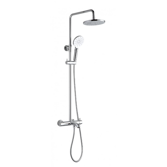 JTP Florence Adjustable Thermostatic Shower With Overhead Shower, Hand Shower & Bath Spout - Chrome - 55101 - Envy Bathrooms Ltd