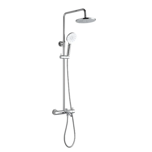 JTP Florence Adjustable Thermostatic Shower With Overhead Shower, Hand Shower & Bath Spout - Chrome - 55101 - Envy Bathrooms Ltd