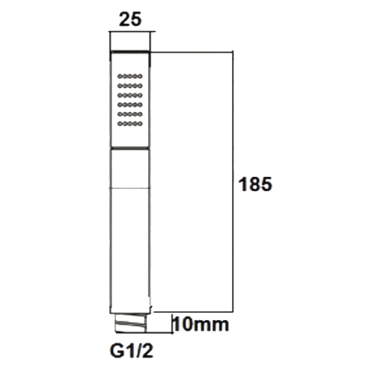 JTP Florence Round Slim Shower Handset - Chrome - Envy Bathrooms Ltd