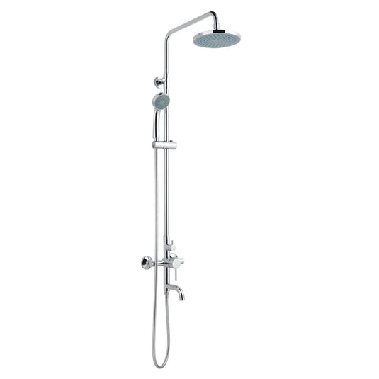 JTP Florence Shower Pole with Overhead Shower - Chrome - MUL2 - Envy Bathrooms Ltd