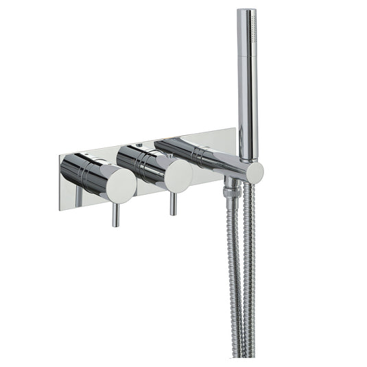 JTP Florence Thermostatic 2 Outlet Shower Valve With Handset - Chrome - 5868 - Envy Bathrooms Ltd