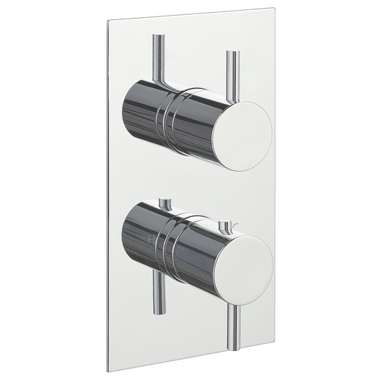 JTP Florence Thermostatic Concealed 3 Outlet Shower Valve - Chrome - 15681a - Envy Bathrooms Ltd