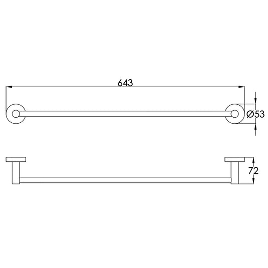 JTP Florence Towel Bar - Chrome - Envy Bathrooms Ltd