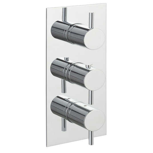 JTP Florence Vertical Thermostatic Concealed 2 Outlet Shower Valve - Chrome - 15690A - Envy Bathrooms Ltd