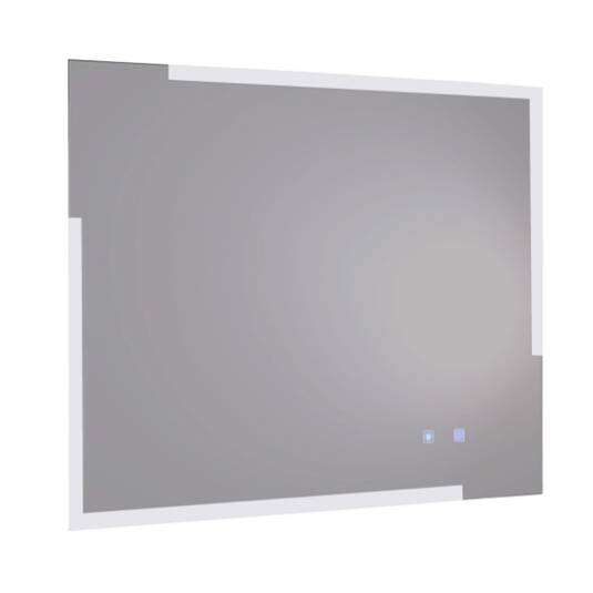 JTP Glance Rectangular LED Illuminated Bathroom Mirror 600mm H x 800mm W - Chrome - Envy Bathrooms Ltd