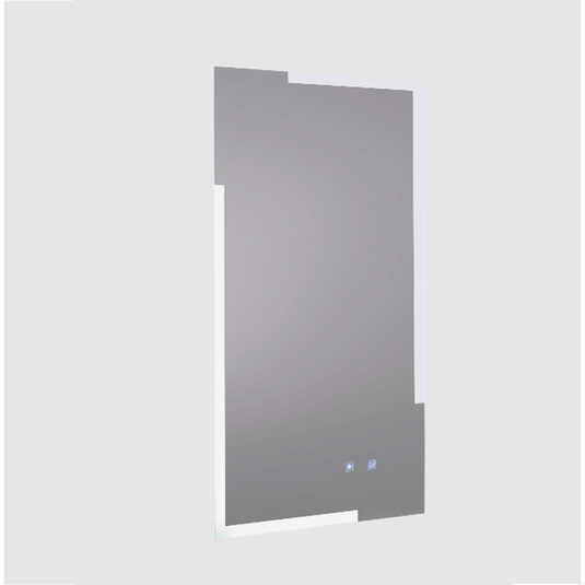 JTP Glance Rectangular LED Illuminated Bathroom Mirror 800mm H x 450mm W - Chrome - Envy Bathrooms Ltd