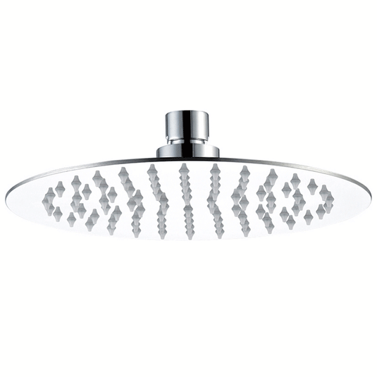 JTP Glide Ultra-Thin Round Fixed Shower Head 250mm Diameter - Chrome - Envy Bathrooms Ltd