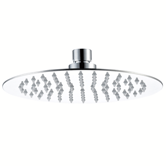 JTP Glide Ultra-Thin Round Fixed Shower Head 300mm Diameter - Chrome - Envy Bathrooms Ltd