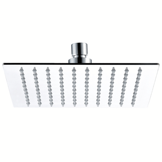 JTP Glide Ultra-Thin Square Fixed Shower Head 200mm x 200mm - Chrome - Envy Bathrooms Ltd