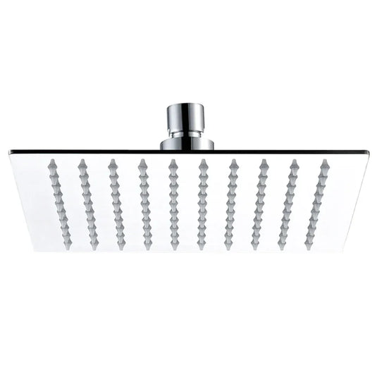 JTP Glide Ultra-Thin Square Fixed Shower Head 250mm x 250mm - Chrome - Envy Bathrooms Ltd