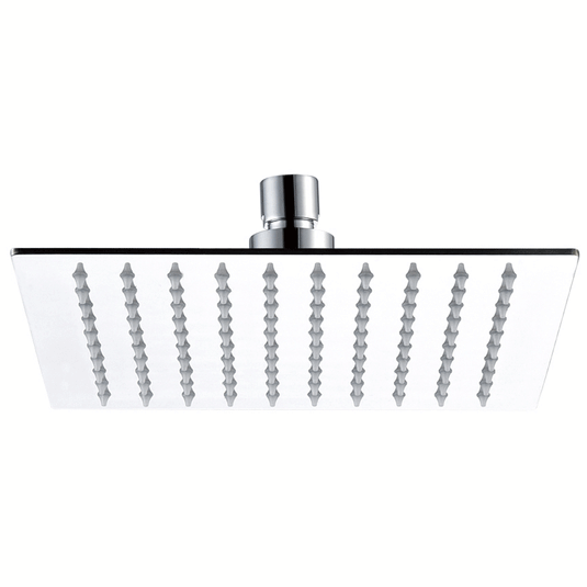 JTP Glide Ultra-Thin Square Fixed Shower Head 300mm x 300mm - Chrome - Envy Bathrooms Ltd