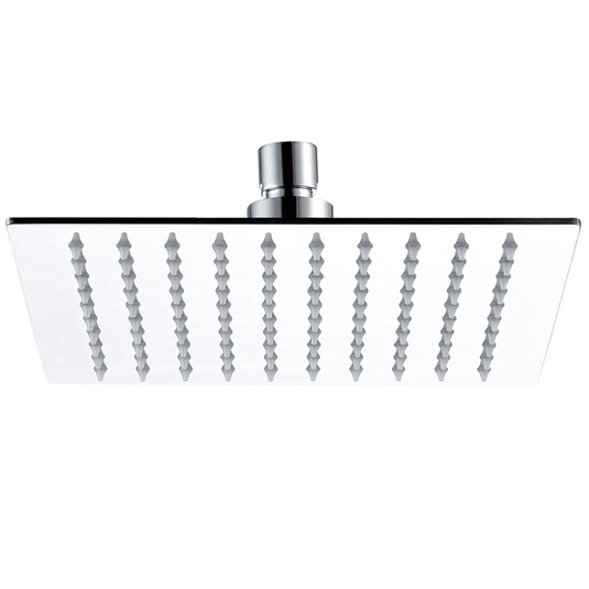 JTP Glide Ultra-Thin Square Fixed Shower Head 400mm x 400mm - Chrome - Envy Bathrooms Ltd